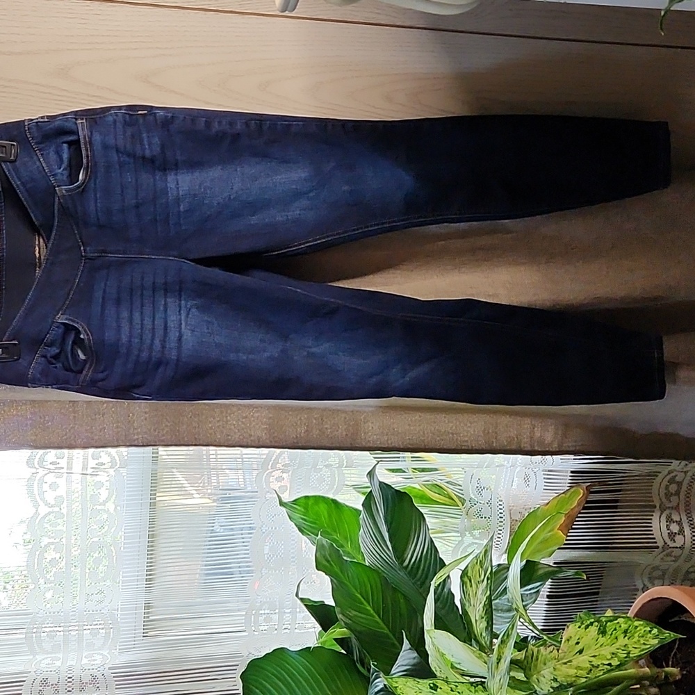 m jeans by maurices Cool Comfort Crossover Pull On High Rise Jegging dark wash